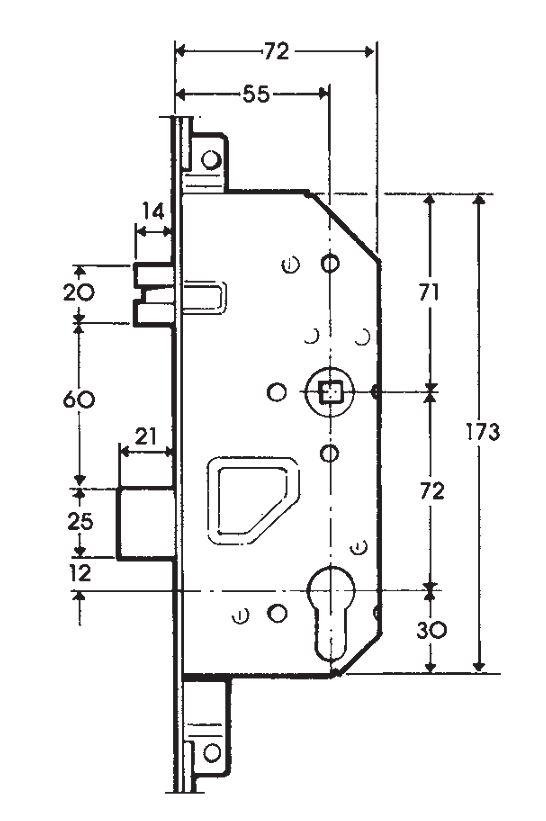 Fix låsekasse 6074 højre t/ 6151