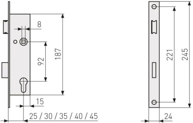 Abus narrow profile lock box, mandrel 25 mm.