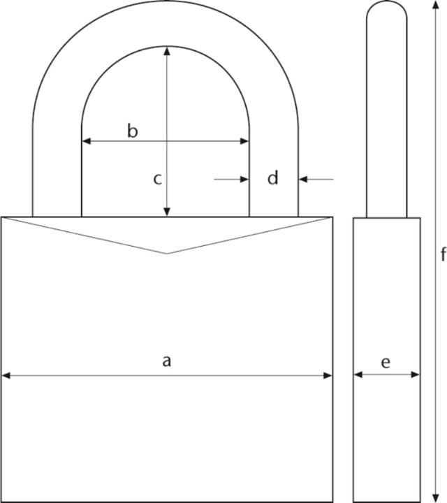 Abus Vorhängeschloss 54TI/50, Blisterverpackung **RESTAURIERUNG**