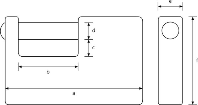 Abus Bolt padlock 92/65 single switch.
