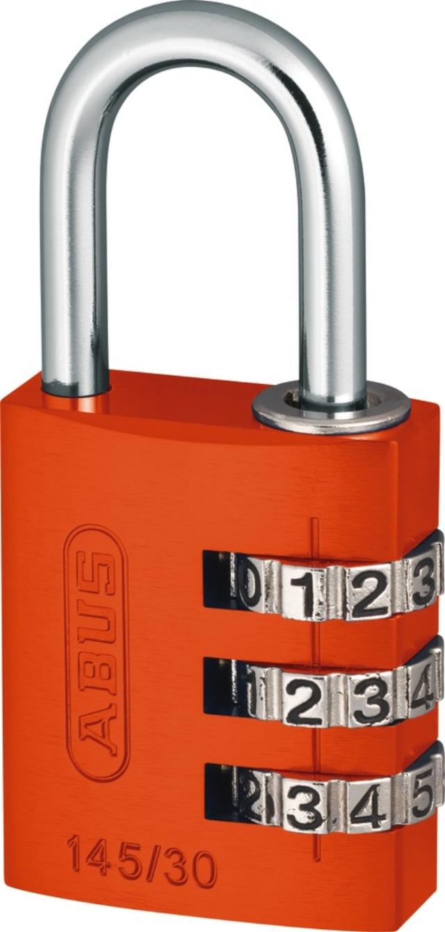 Abus hangslot met code 145/30 Oranje 