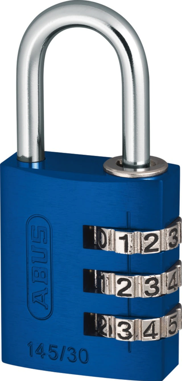 Abus Vorhängeschloss mit Code 145/30 Blau 