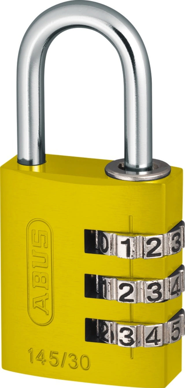 Abus Vorhängeschloss mit Code 145/30 Gelb 