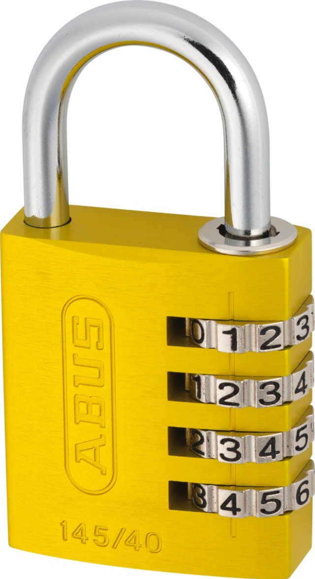 Abus Vorhängeschloss mit Code 145/40 Gelb 