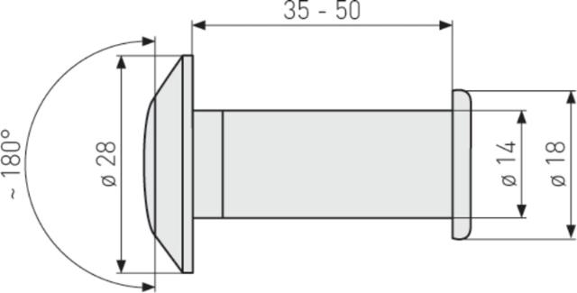 Abus door spy 2200n sb.