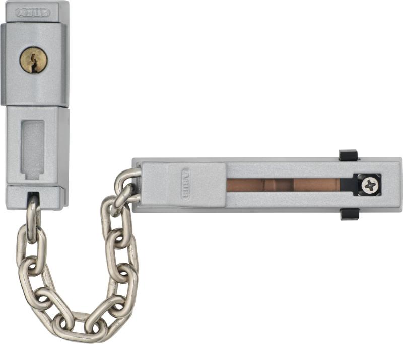 Abus Sicherheitskette SK78 mit Schloss SB. (Silber)