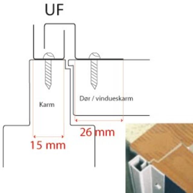 BG C-profil for udadg. falset døre