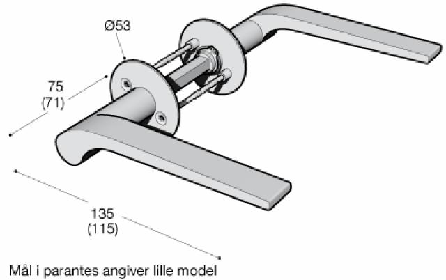 0625-0432 Door handle with rosette