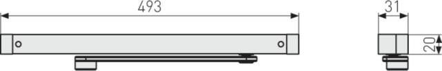 Sliding rail for door closer AC7023