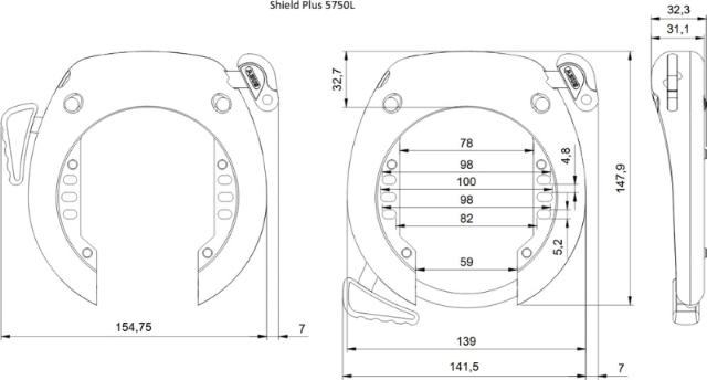 Ringschloss 5750L Pro Shield PLUS (OK) 5750L NR BK