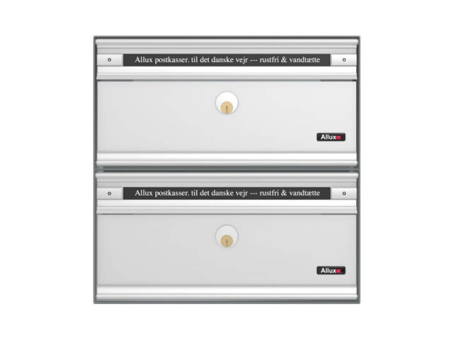 Allux PC1 – ohne Schloss RAL 9006 mit Aluminiumtür 2 Modul