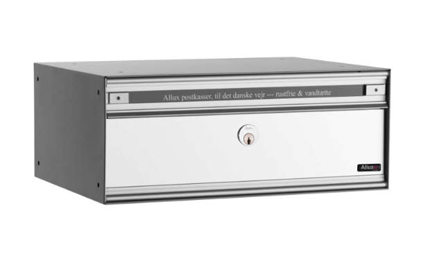 Allux PC2 - ohne Schloss Alu. Grau RAL 9006 m. Stahltür 4 Module