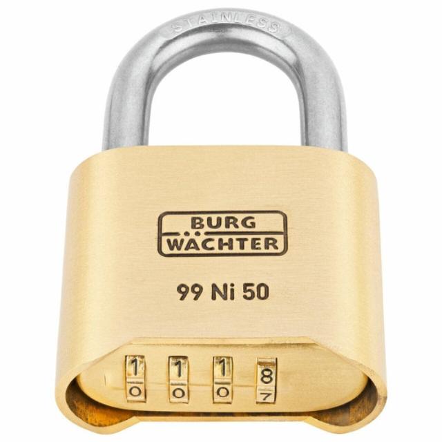 BURG padlock with code 99 Ni 50 SB No. 99 code