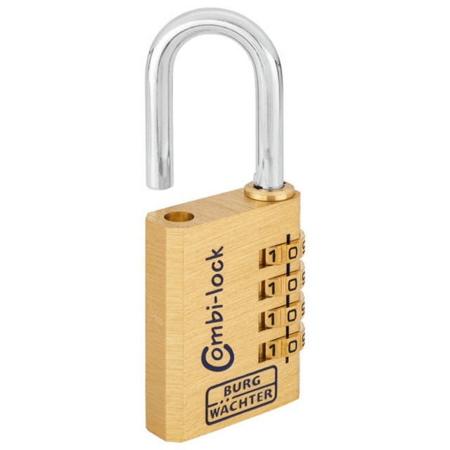 BURG Vorhängeschloss mit Code-Kombischloss 80 40 M