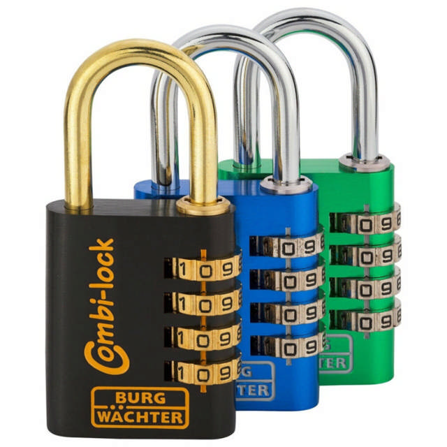 BURG Vorhängeschloss mit Code-Kombischloss 88 40 F