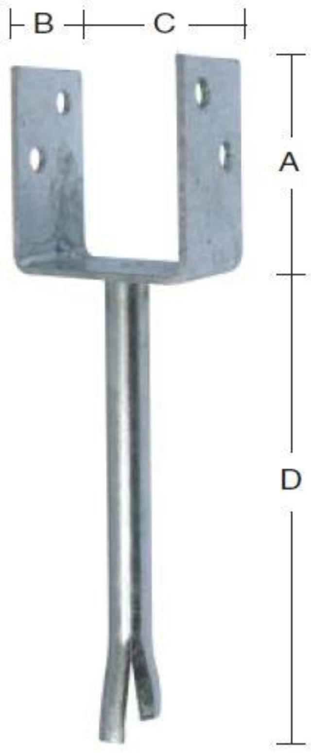 COLUMN BEARING 101 MM - Hot-dip galvanized -