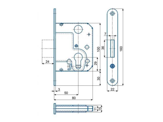 HOBES 2634 Lock box for DIN cylinder