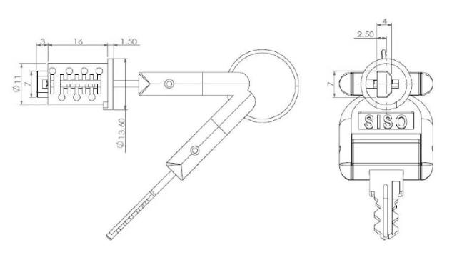 SISO 5250 cabinet lock for wooden doors