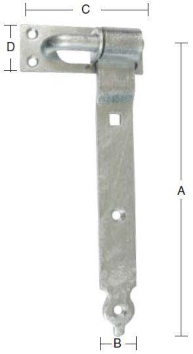 STACK HINGE 455 MM - Hot-dip galvanized -