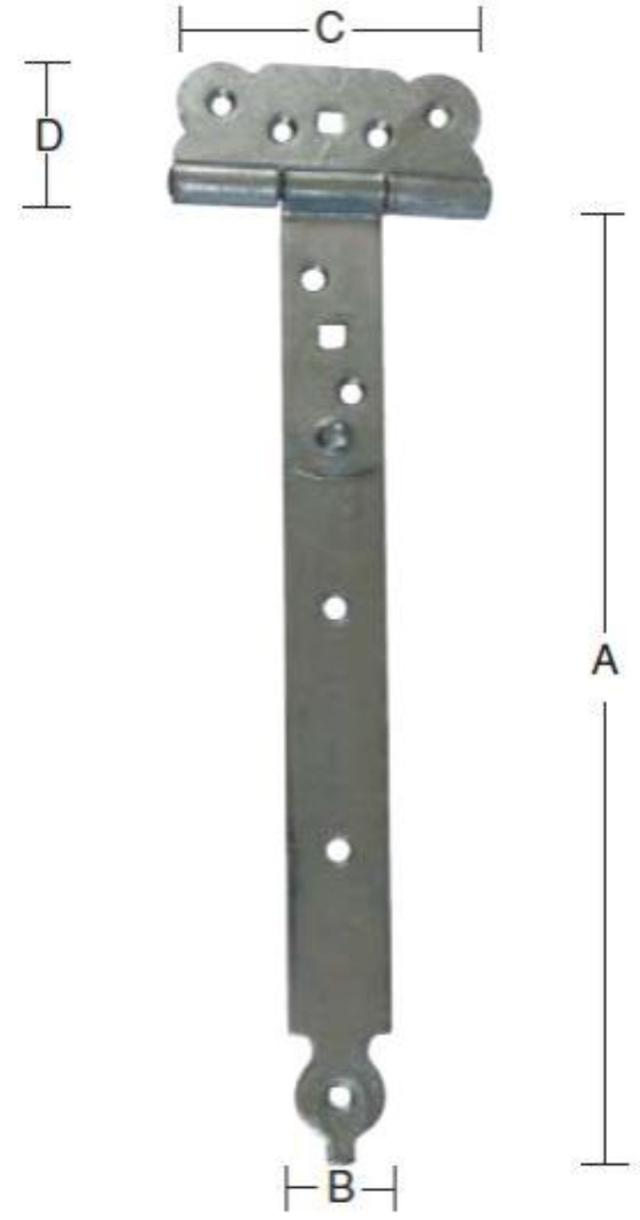 T-LEAF HINGE 166 MM