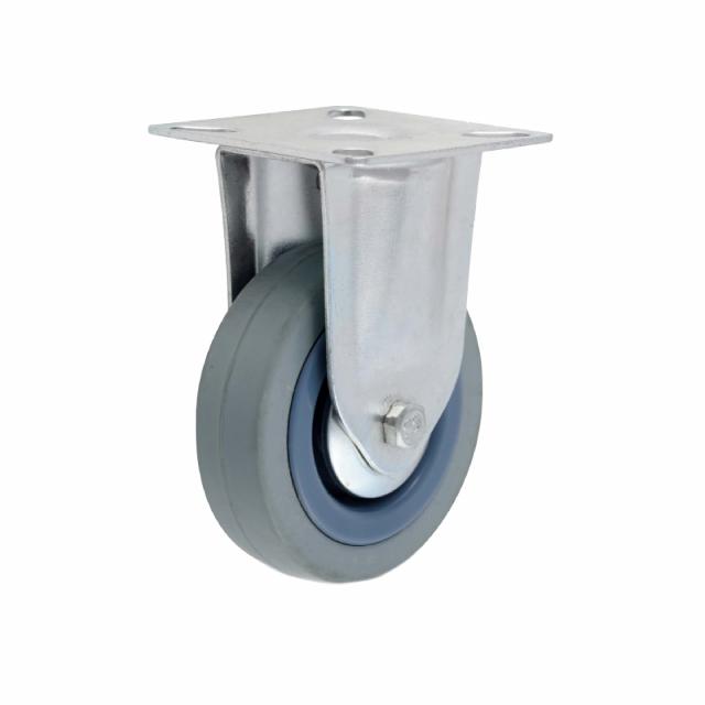 Furniture castors w/plate Ø75 mm fixed