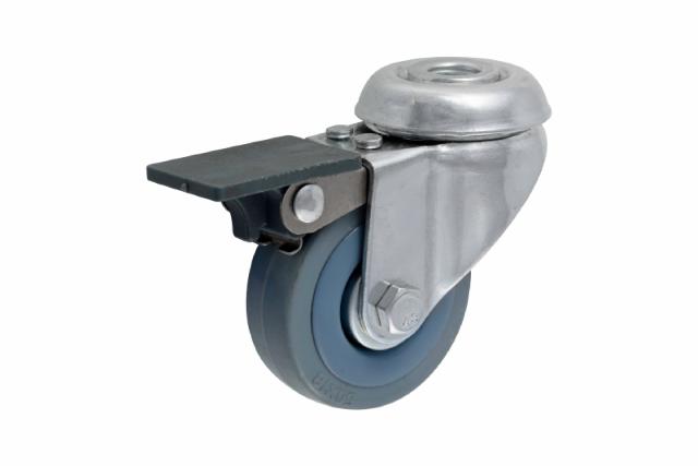 Furniture wheel t/bolt Ø50mm Swivel+Brake