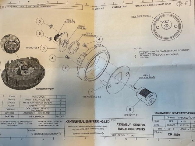 Conversion kit for Leba to Mailbox cylinder