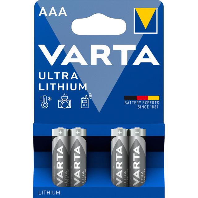 Varta Ultra Lithium AAA 4 st förpackning