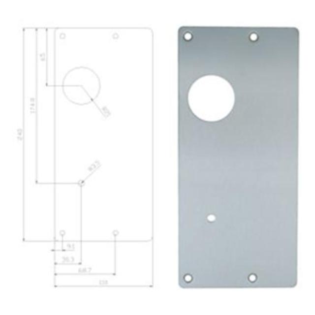 langskilt 1216 v slebet rustfrit