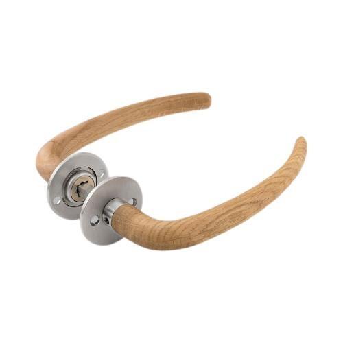 Jean Nouvel door handle with clip rosette, CC30/38, Oak, set