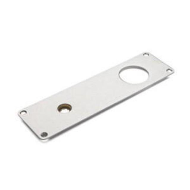 d line long sign with door handle and Ø40 mm hole, Brass