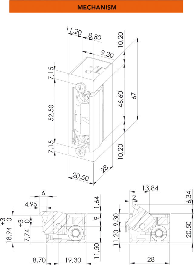 Dorcas El-endblick 54 NF, rev. 24 V DC