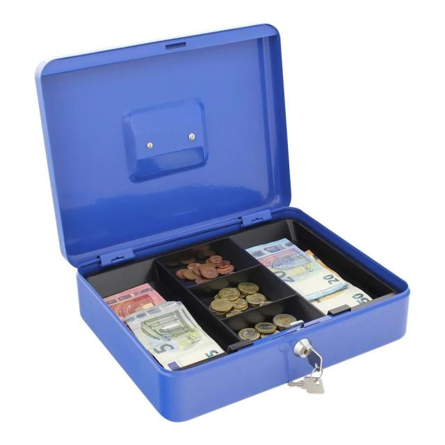 Comsafe money box size 4 5-compartment blue 90x300x245mm