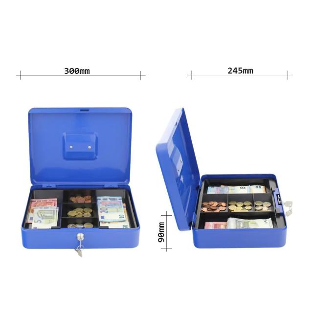 Comsafe money box size 4 5-compartment blue 90x300x245mm