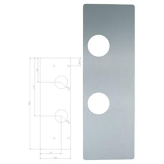 Lockit langes Schild 1258 V geschliffener Edelstahl