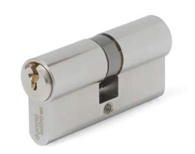 pextra+ Din Doppelzylinder 6/4020+20+20 mattchrom