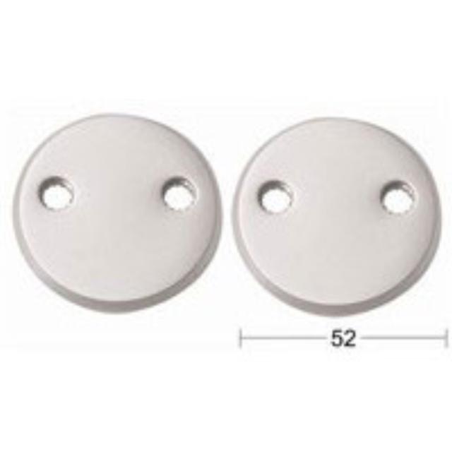 Dækskilt sæt rustfri Ø52mm inkl. skruer 