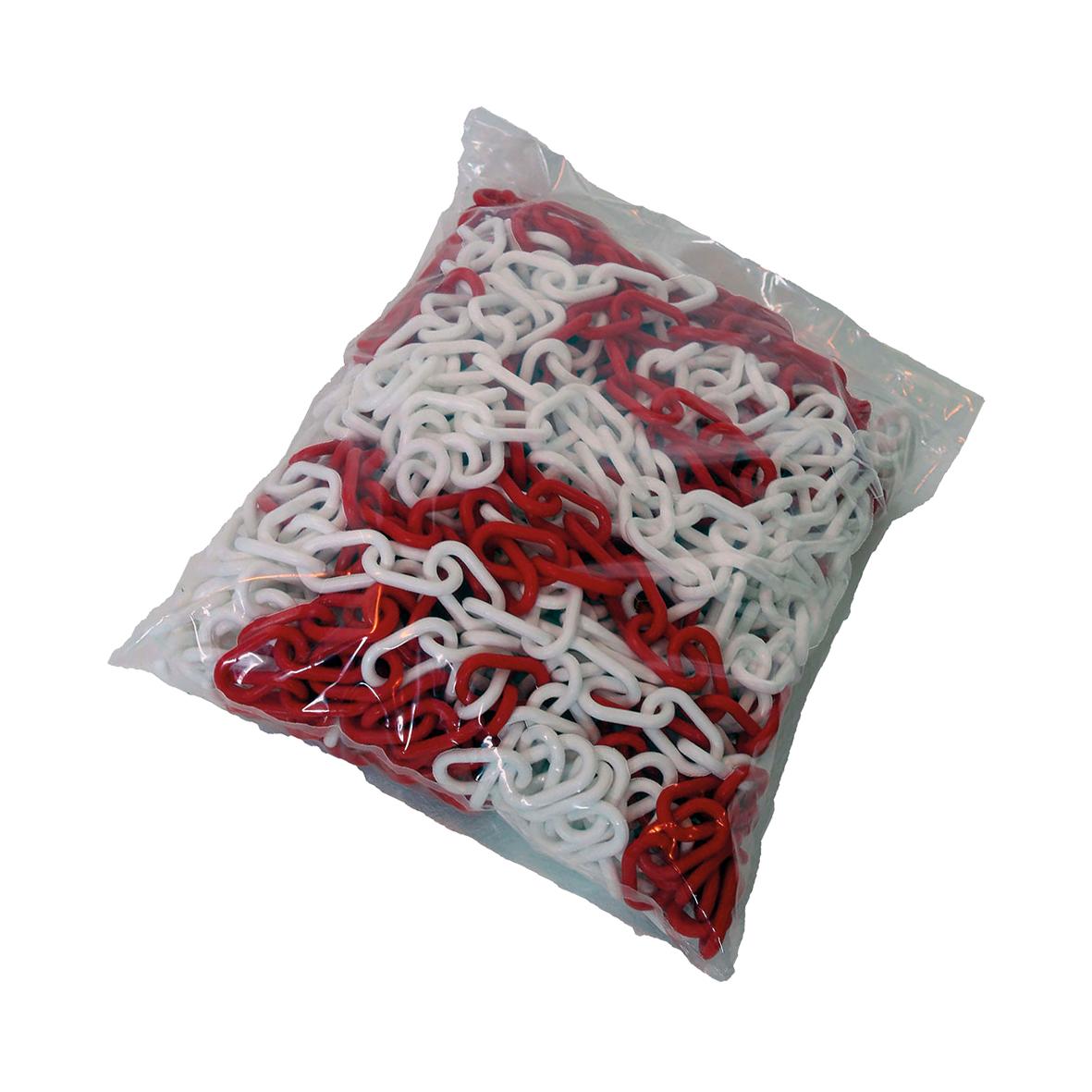 SPREHN Chain plastic short red/white 6 mm á 25 mtr.