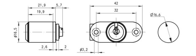 Dom furniture lock 339-09u-4 forsk. close