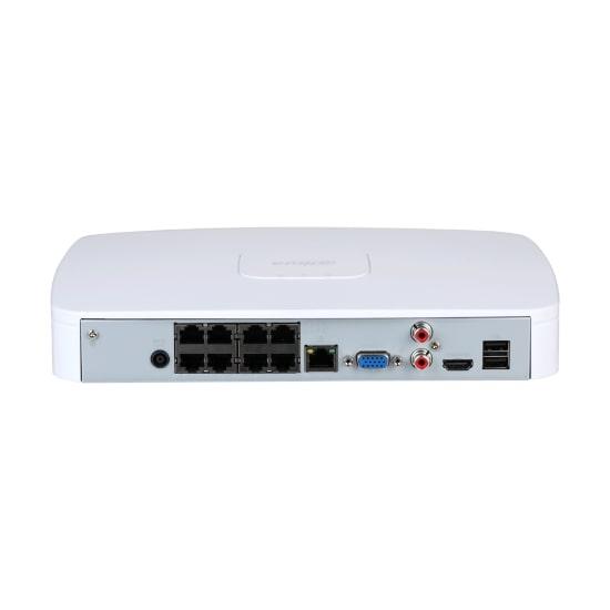 Dahua NVR records 8 channel 8xPoE AI Model, 2000GB hard disk