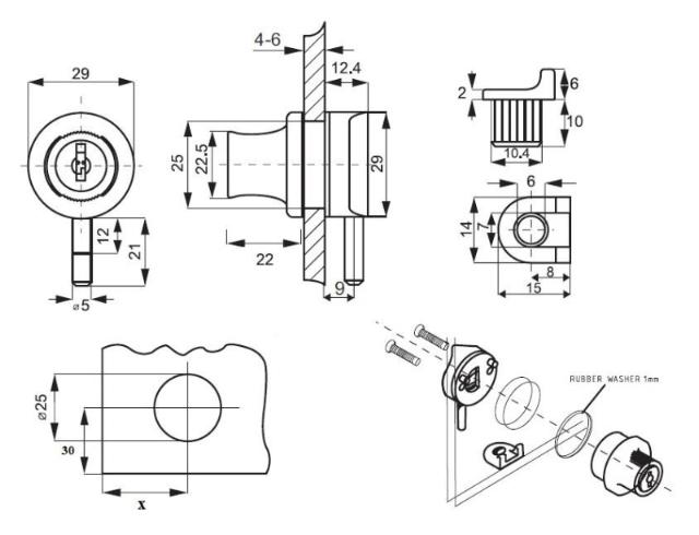 Siso glass lock x-689