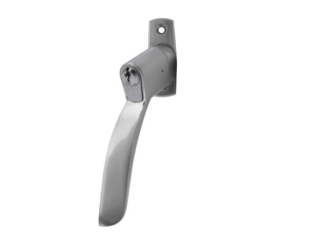 Lockit Fenstergriff, t/ schmaler Rahmen, V, inkl. Zyl. und 2 Ngl.