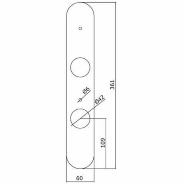 Yale Doorman Abdeckplatte UDV lang