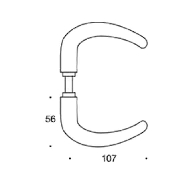 Randi Türgriff 109004AB Coupe mit Rosette massiv (34–58 mm)