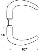 Randi Türgriff P1090985AB, Coupe, mit Clip-Rosetten CC38, messing