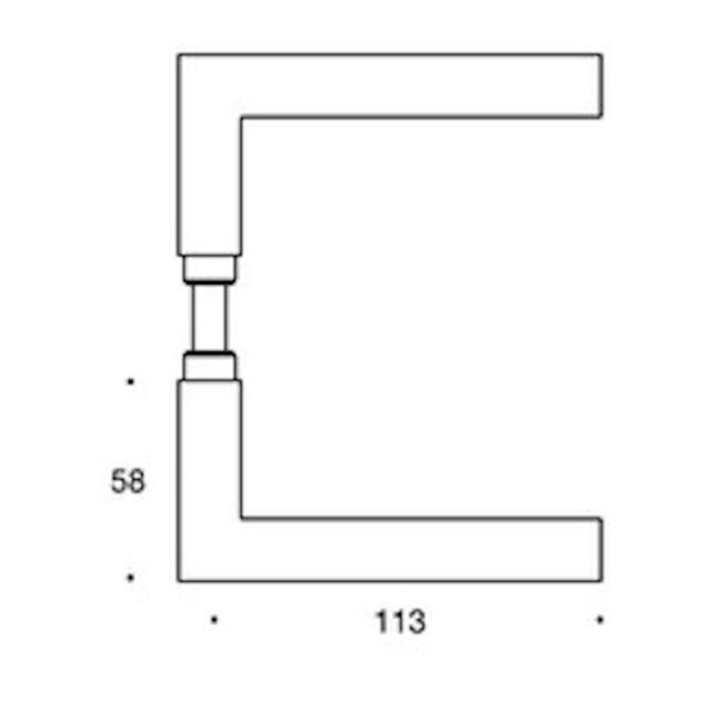 Randi Line 18 Türgriff F massive Rosette CC30, schwarz PVD