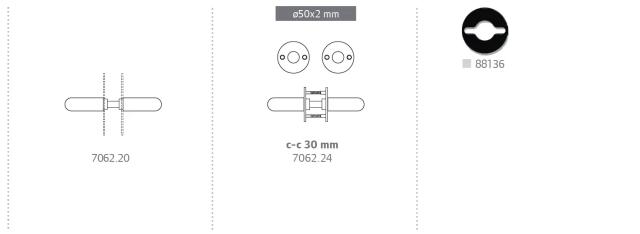 Randi Line 18 door handle Coupé without rosette, black PVD