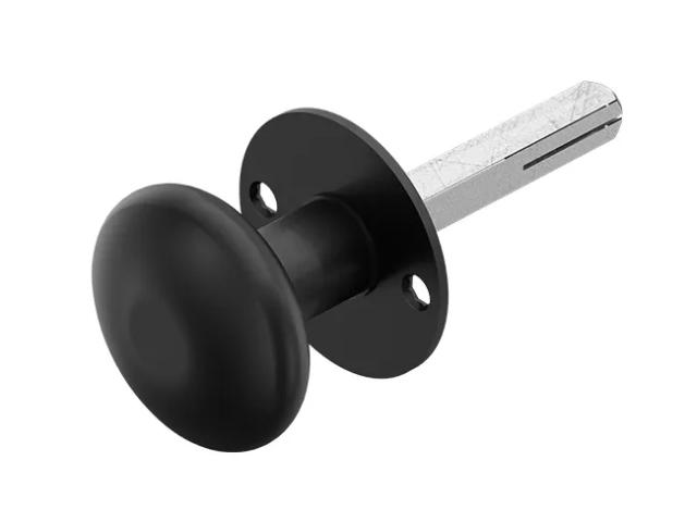 Randi Line 18 door knob, fixed without rose Ø50mm, black PVD