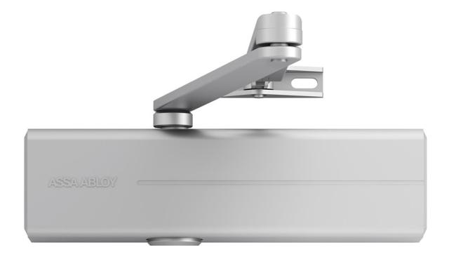 Abloy door closer DC200 EN2-4 w/ arm, silver (2018)