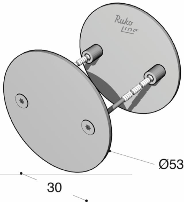 Ruko-Line Individuell ausziehbare Rollorosette inkl. Schrauben